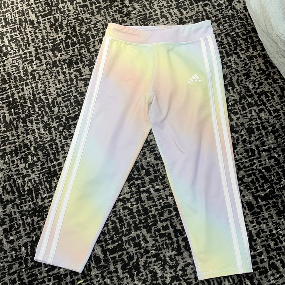 Adidas type dye crop legging for girls